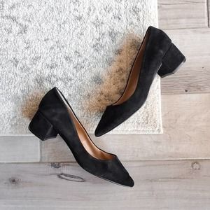 Steve Madden Cormac Block Heel Suede Pumps
